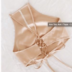 Are You Am I Silk Halter Top